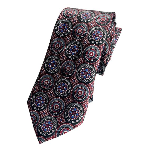 Pierre Cardin Necktie Medallion Pattern 100% Polyester Tie Men's Fashion Formal - Picture 13 of 13